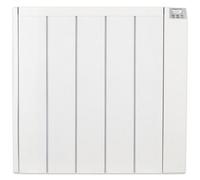 Mylek Electric Radiator Panel Heater Ceramic White Eco 1500W Bathroom Safe Wall Mounted Or Free Standing With Timer Thermostat
