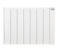 MYLEK Electric Radiator Panel Heater Ceramic White Eco 2000W Bathroom Safe Wall Mounted Or Free Standing With Timer Thermostat