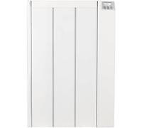 MYLEK Electric Radiator Panel Heater Ceramic White Eco 600W Bathroom Safe Wall Mounted Or Free Standing With Timer Thermostat