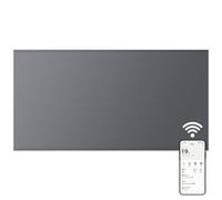 Mylek Electric Radiator Panel Heater Grey Wifi Smart App Eco 1500W Bathroom Safe Wall Mounted Timer Thermostat