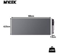 MYLEK Electric Radiator Panel Heater Grey WIFI Smart APP Eco 2000W Bathroom Safe Wall Mounted Timer Thermostat