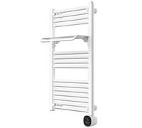Mylek Electric Towel Rail Radiator 500W Smart Wifi App Controlled Fluid Filled With Shelf Andthermostat