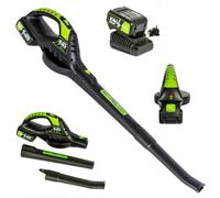 Mylek Garden Cordless Leaf Blower 20V Li-Ion With 4000Mah Battery & Fast Charger Two Speed Battery Indicator Led