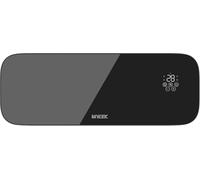 MYLEK Glass Overdoor Air Curtain Fan Heater 2000W, Smart WIFI App Or Remote Control, PTC Ceramic Downflow Over Door Heater, Office, Bathroom, Commercial, 2KW (Black)