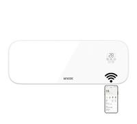 Mylek Glass White Overdoor Air Curtain Heater Fan 2000W, Smart Wifi App Or Remote Control