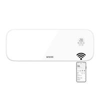 MYLEK Glass White Overdoor Air Curtain Heater Fan 2000W, Smart WIFI App Or Remote Control