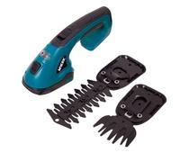 MYLEK Handheld Cordless Hedge Trimmer and Grass Shears with 2 Blades and Blade Guards, Safety Switch & Battery Display