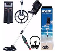 Mylek Metal Detector Kit Height Adjustable With Waterproof Search Coil Lightweight With Headphones And Shovel
