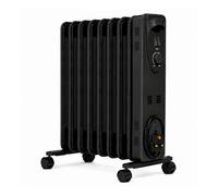 Mylek Oil Filled Radiator 2000W Portable Heater Thermostat 3 Heat Settings Grey