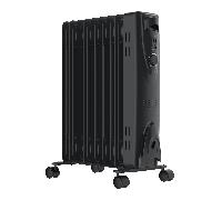 MYLEK Oil Filled Radiator 2000W Portable Heater Thermostat 3 Heat Settings Grey
