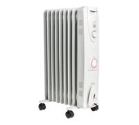 MYLEK Oil Filled Radiator 2000W with Adjustable Thermostat and 24 Hour Timer, 3 Heat Settings, Electric Portable Heater 9 Fin, Energy Efficient, Safety Tip Over (2KW White)