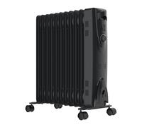 MYLEK Oil Filled Radiator 2500W Portable Heater Thermostat 3 Heat Settings Grey