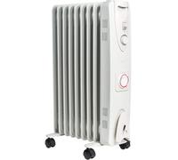 MYLEK Oil Filled Radiator with Adjustable Thermostat and 24 Hour Timer - 3 Heat Settings - Electric Portable Heater 9 Fin