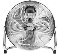 MYLEK Osily High Velocity Floor Fan Air Circulator Industrial Cooling 20 Inch Cool Cold Chrome - 3 Speed Portable Adjustable Tilt for Gyms, Offices and Warehouses (20")