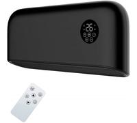 MYLEK Over Door Heater 2000W Wall Mounted Indoor Overdoor Hot Air Downflow Curtain Black