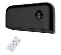 MYLEK Over Door Heater 2000W Wall Mounted Indoor Overdoor Hot Air Downflow Curtain - Fan Heater - With Remote Control, PTC, Thermostat, Timer, Office, Bathroom, Commercial, Garage, (2KW, Black)