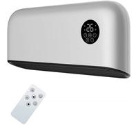 MYLEK Over Door Heater 2000W Wall Mounted Indoor Overdoor Hot Air Downflow Curtain Silver