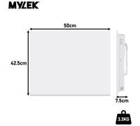 MYLEK Panel Space Heater White 1KW Eco, Smart and WiFi App Slimline Low Energy - Wall Mounted, Bathroom IPX4