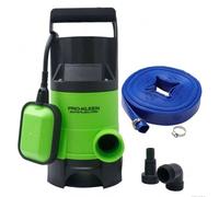 Mylek Pro-Kleen Submersible Water Pump Electric 400W with 25m Layflat Hose for Clean or Dirty Water