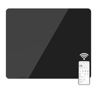 MYLEK Radiator Glass Panel Heater Black 900W Slimline Wifi Enabled Smart | Size: King MYLEK Black King