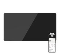 Mylek Radiator Glass Panel Heater Black Slimline, Wifi Enabled Smart APP