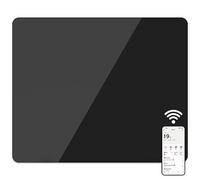 Mylek Radiator Glass Panel Heater Black Slimline, Wifi Enabled Smart APP