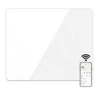 Mylek Radiator Glass Panel Heater White Slimline, Wifi Enabled Smart App