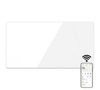 Mylek Radiator Glass Panel Heater White Slimline, Wifi Enabled Smart App