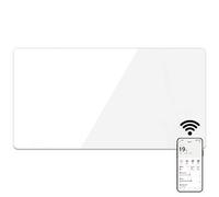 Mylek Radiator Glass Panel Heater White Slimline, Wifi Enabled Smart APP