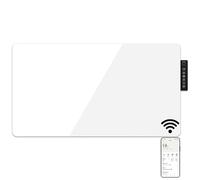 Mylek Radiator Glass Panel Heater White, Wifi Enabled Smart APP 2000W, Open Window Detection, Wall Mounted Or Free Standing, Low Energy Heaters, Timer, Lot 20, (White 2KW)