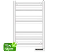 MYLEK Towel Rail Bathroom Electric Heater with 24/7 Timer IP24 Rated 500W in White MYLEK White