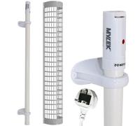 MYLEK Tubular Heater 135W 105cm Built in Thermostat & Mounting Brackets IP44 in White MYLEK White