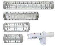 Mylek Tubular Heater 55W Low Energy - Tube 51cm and Cage Guard 41cm - Adjustable Thermostat - Mounting Brackets, Greenhouse, Garage, Caravan