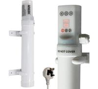 Mylek Tubular Heater 60W - 340mm - Low Energy Tube - Built In Digital Timer Thermal Cut Out - Mounting Brackets Greenhouse, Garage