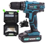 Mylek Vcb Cordless Drill With Mylek 4Orce 128 Piece Accessory Kit