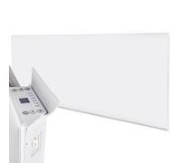 Mylek Wall Mounted Slimline White Low Level Panel Heater 1000W Daily And Weekly Timer, Digital Thermostat