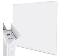 Mylek Wall Mounted Slimline White Panel Heater 1000W Daily And Weekly Timer, Digital Thermostat