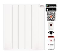 MYLEK Wifi Smart App Electric Panel Heater with 24/7 Timer IP24 Rated 1kW in White MYLEK White
