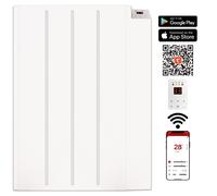 MYLEK Wifi Smart App Electric Panel Heater with 24/7 Timer IP24 Rated 600W in White MYLEK White