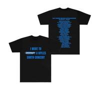 Myles Smith T-Shirt 2025 We were Never Strangers World Tour Short Sleeve Cotton Tee Women Men Streetwear Tops (Black,XS)