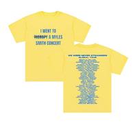 Myles Smith T-Shirt 2025 We were Never Strangers World Tour Short Sleeve Cotton Tee Women Men Streetwear Tops (Yellow,XXS)