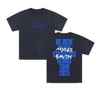 Myles Smith We were Never Strangers World Tour 2025 T-Shirt Short Sleeve Cotton Tee Men Women Streetwear Tops (Navy,XL)