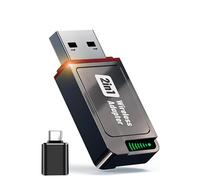 MyLetech 2-in-1 Wireless CarPlay Adapter for iPhone& Android, Convert Wired to Wireless Apple CarPlay Adapter, Mini Size with Extension Cable USB & USB-A/Type-C, Stable Control & No Delay