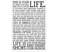 MYLHMPPJH Manifesto Poster The Original This Is Your Life Poster Canvas Poster Bedroom Decor Landscape Office Room Decor Gift 16x24inch(40x60cm)