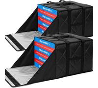 MyLifeUNIT 2-Pack Large Pizza Bag for Delivery 24" x 24" x 14"