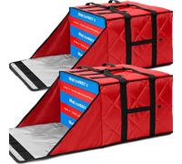 MyLifeUNIT 2-Pack Pizza Bags for Delivery, 20" x 20" x 11" Pizza Delivery