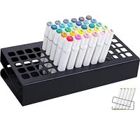MyLifeUNIT 70 Holes Marker Organizer for Desk, Metal Multi-Level Markers Holder, Pen Storage Holding Rack for Color Pencils, Paint Brushes
