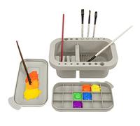 MyLifeUNIT Multifunction Paint Brush Basin with Brush Holder and Palette