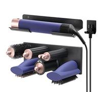 MyLifeUNIT Storage Holder for Dyson Airwrap Curling Iron New Complete, Metal Wall Mount for Dyson Air Wrap Accessories Organizer with Non-Slip Silicone Pad for Bathroom Bedroom Hair Salon Barbershop