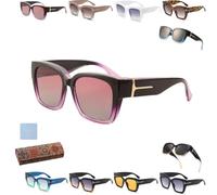 Myliia Eyewear, Fit Overs Glasses Sunglasses Women Trendy Retro Oversized Frame Polarized Fitover Sunglasses for Unisex(Black Pink)